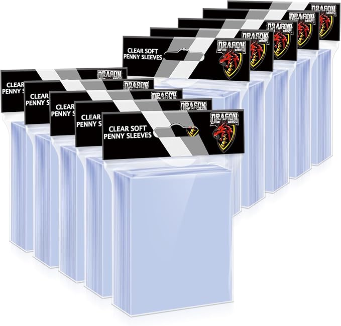 1000 Counts Card Sleeves Top Loaders for Trading Cards, Penny Soft Sleeves Baseball Card Sleeves Protectors Fit for Sports Cards, Football, Game Card