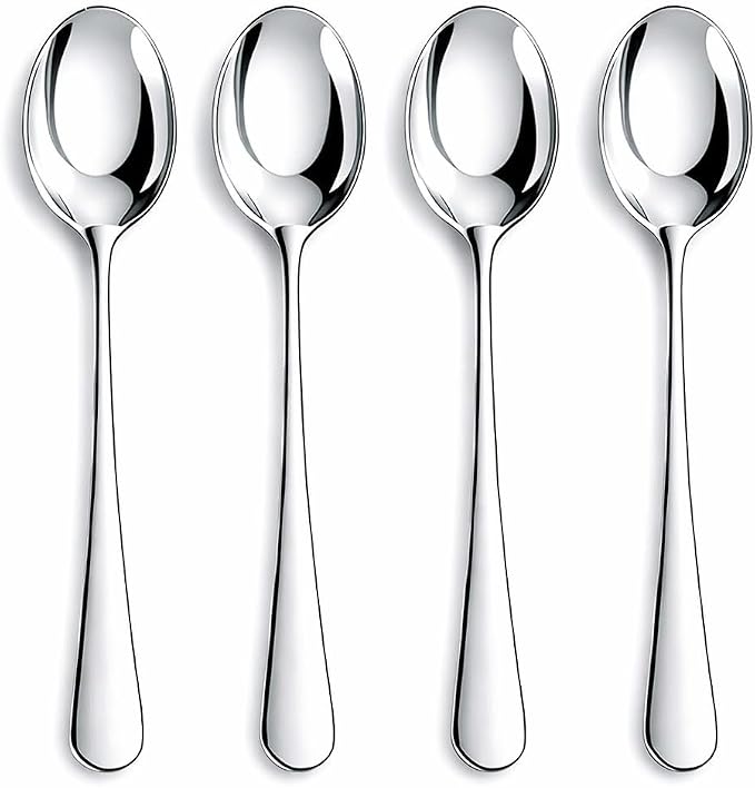 12 Pieces Heavy Duty Teaspoons Set,6.8" Tea Spoons,Stainless Steel teaspoon | Food Grade Small Spoons Silverware for Home, Kitchen, Restaurant,Mirror Polished and Dishwasher Safe