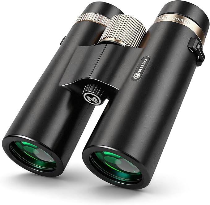 12x42 UHD Binoculars for Adults High Powered Waterproof Large View with Clear Vision & Compact Binocular Essentials for Hunting Camping Cruise Travel Bird Watching Sports