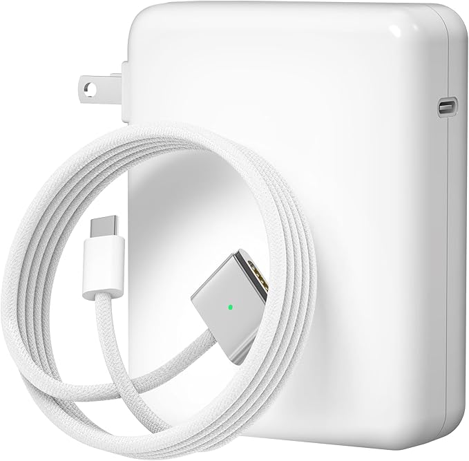 140W Charger for MacBook Pro 16 14 inch Mac Air 15 13 inch 2026 2025 2024 23 22 21 M1–M5【Original Quality】 Fast Charger Power Adapter & 6.6FT Type C to Magnetic 3 Cable LED Applicable 2021-26 (White)