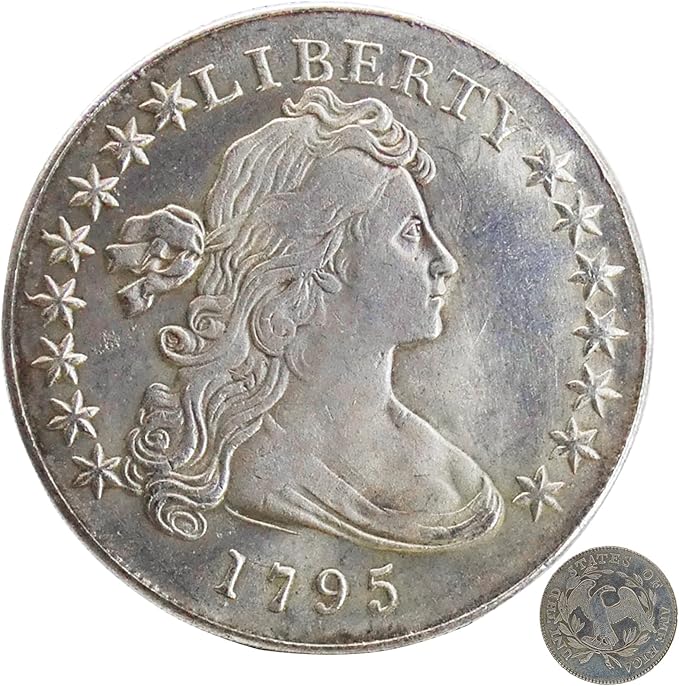1795 Liberty of the Americas Peace Coin Replica Set with Exquisite Relief Design - Rare Antique American Silver Dollar Collector's Item Historical Coin Enthusiast Gift Artistic Souvenir(1PCS