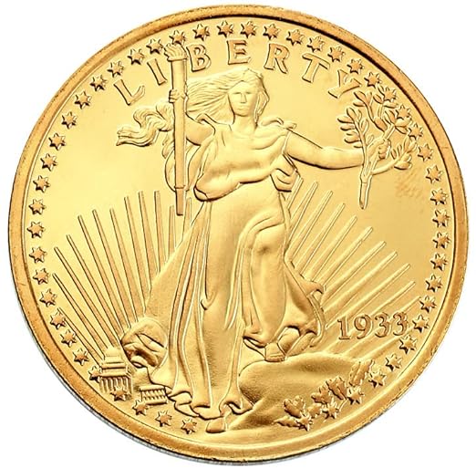 1933 $20 Gold Double Eagle Replica Coin, 24K Gold-Layered Collectible Tribute Proof by American Coin Treasures