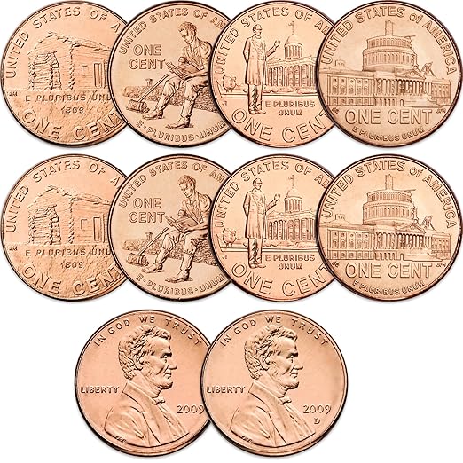 2009 P&D Lincoln Cent Bicentennial Anniversary 8-Coin Set Uncirculated