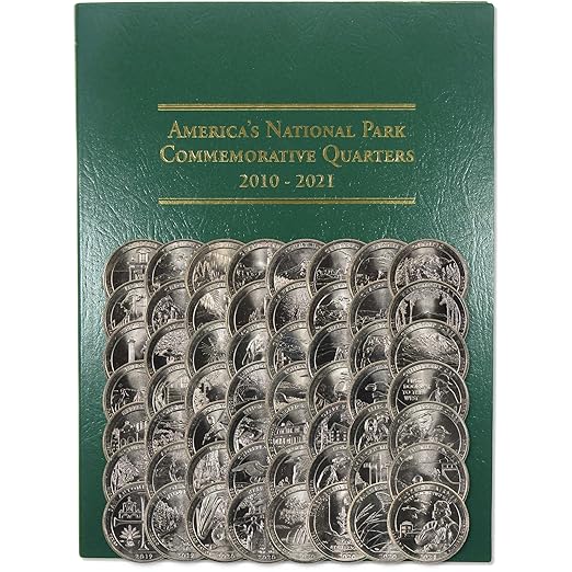 2010-2021 National Park Quarter 56 Coin Set Uncirculated with Folder