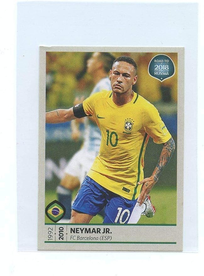 2018 Panini Road to Russia #320 Neymar Jr. World Cup Brazil Team Sticker Card