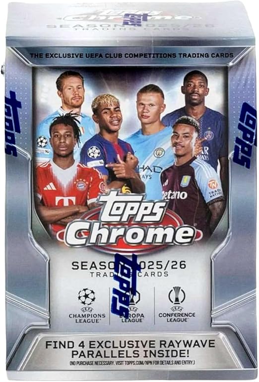 2025/26 Topps Chrome UEFA Club Competitions Soccer BLASTER box (7 pks/bx)