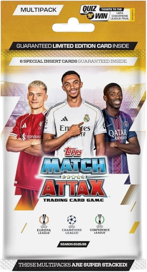 2025/26 Topps Match Attax Multipack - Look for a Guaranteed Limited Edition Card