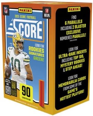 2025 Panini Score Football Hobby Blaster Box, 6 Packs Per Box, 15 Cards Per Pack