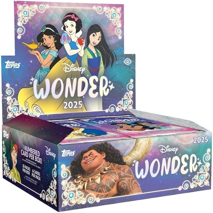 2025 Topps Disney Wonder Hobby Box: Pre-Order, 20 Packs, 6 Cards Each, Includes Parallels, Stickers, Inserts