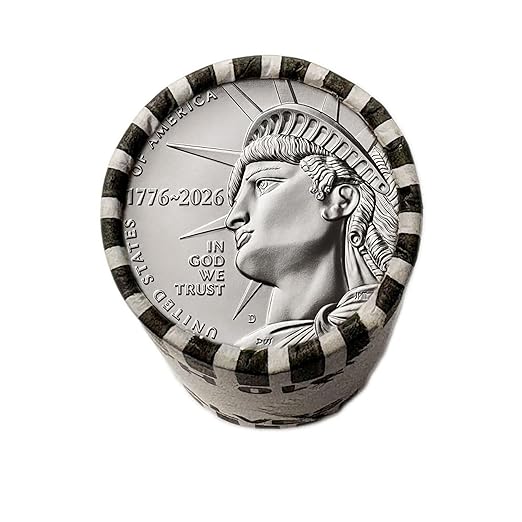 2026 D Enduring Liberty Half Dollar Dual Dated 1776-2026 - 20-Coin Roll Uncirculated - Semiquincentennial Coin Collection SemiQ Uncirculated