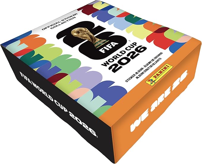 2026 FIFA World Cup Sticker Collection - Amazon Exclusive Collectors Bundle - Hardcover Album + Tin with 50 Sticker Packs