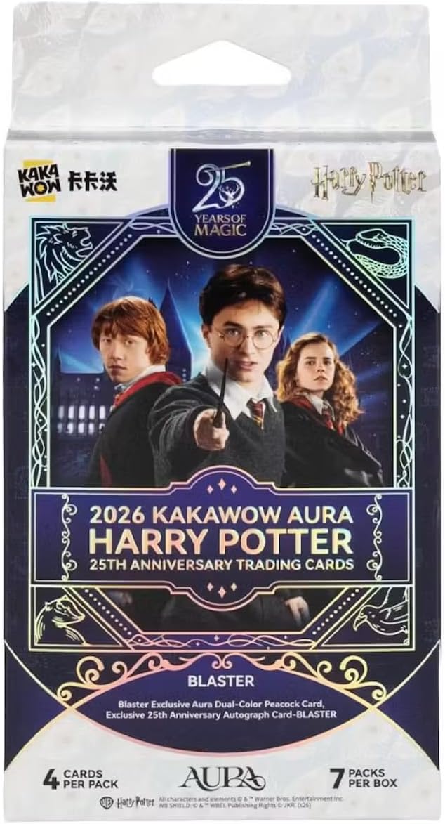 2026 Kakawow Harry Potter Aura Blaster Trading Card Box (2 Limited Edition Cards Per Box)