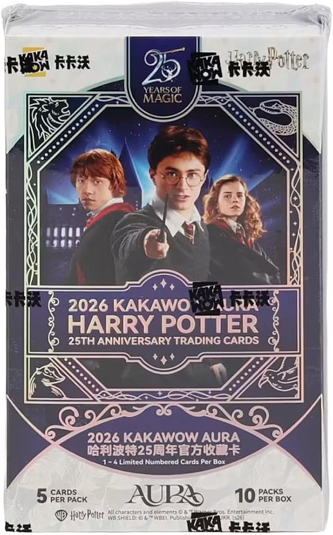 2026 Kakawow Harry Potter Aura Hobby Trading Card Box (1-4 Limited Edition Cards Per Box)