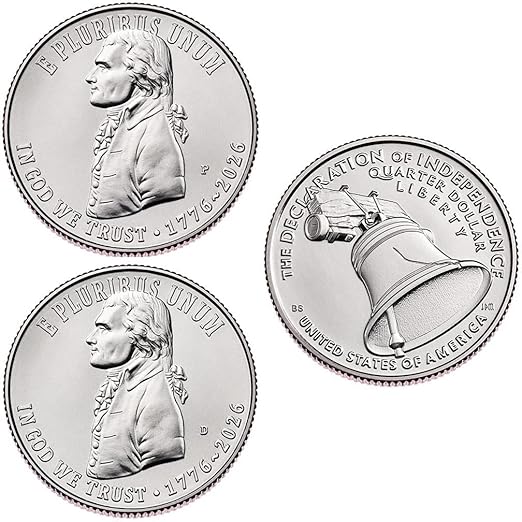 2026 P,D BU 250 Anniversary Semiquincentennial Quarters Declaration of Independence Choice Uncirculated US Mint 2 Coin Set