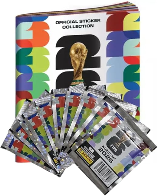 2026 Panini FIFA World Cup Official Sticker Series (1 x Softcover Album + 10 x Sealed Sticker Packs)
