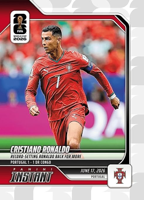 2026 Panini Instant FIFA World Cup Cristiano Ronaldo #49 Record Setting Ronaldo Back for More Portugal Soccer Card