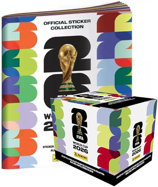 2026 Panini World Cup ALBUM + FACTORY SEALED STICKER BOX (50 Packs, 7 Stickers per pack)