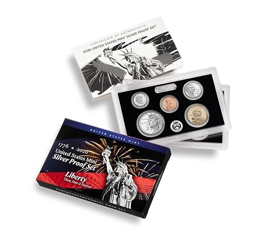 2026 S Silver Proof Set U.S. Mint, 250th Anniversary Semiquincentennial Collectible Coin Set