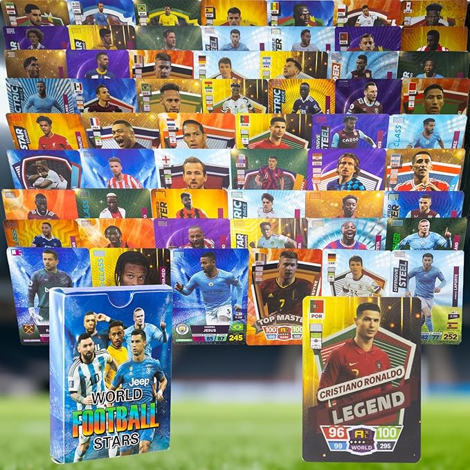 2026 Soccer Trading Cards | 55 Unique Collectible Cards per Box | Premium Paper, for Soccer Fans of All Ages, Ideal for Collecting & Trading (Non-Original) (Multicolors)