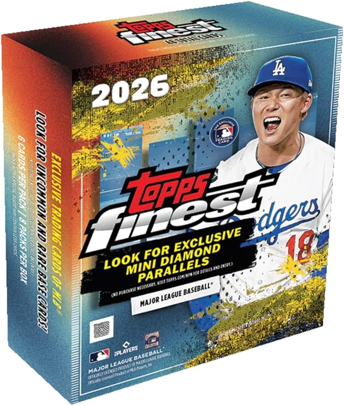 2026 Topps Finest Baseball - Mega Box - Look for Exclusive Mini Diamond Parallels - Chance for Randomly Inserted Autograph Cards - Factory Sealed - Premium Release