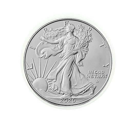 2026 U.S. Silver Eagle 1 oz Brilliant Uncirculated in Plastic Air-Tite Holder with our Smyrnacoin Certificate of Authenticity Dollar Uncirculated US Mint