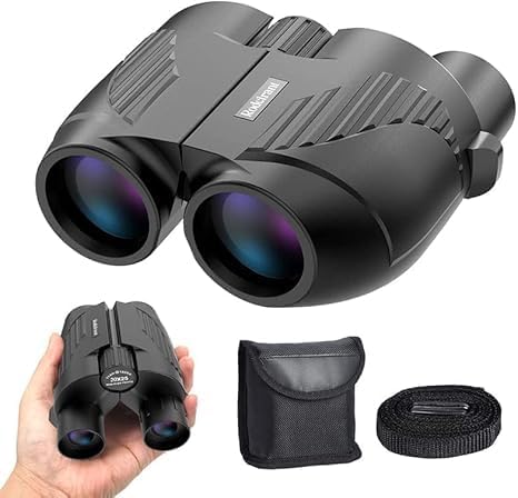 20x25 High Powered Binoculars for Adults,Compact HD Waterproof Durable and Clear BAK4 Prism FMC Lens,Suitable for Bird Watching,Sightseeing and Outdoor Sports,Black