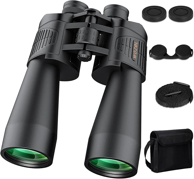 20x70 Binoculars for Adults High Powered - WOZEL HD Bird Binoculars with Clear Low Light Vision - Powerful Binocular for Bird Watching Hunting Travel Outdoor Hiking - Christmas Birthday Gifts for Men