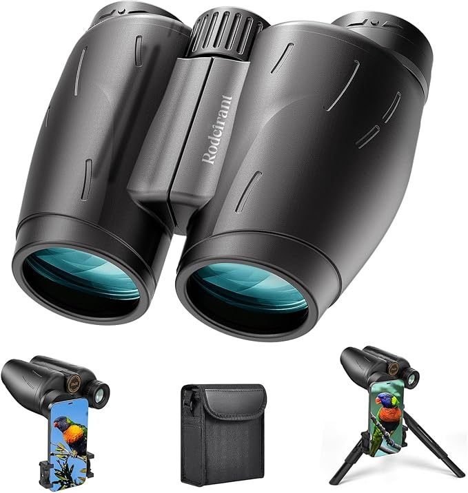 25x30 Professional Large Eyepiece Binoculars for Adults - Complete Kit with Phone Adapter, Tripod Adapter, Waterproof and Compact for Bird Watching, Concerts and Sports Events