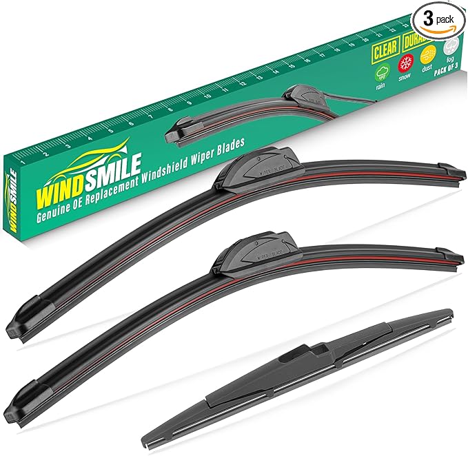 26" 18" 13" Windshield Wiper Blades Replacement for Kia Telluride 2020 2021 2022 2023 2024 2025 Sedona 2015-2021 Premium All Weather Front Rear Wipers Set - OEM Quality (Pack of 3)