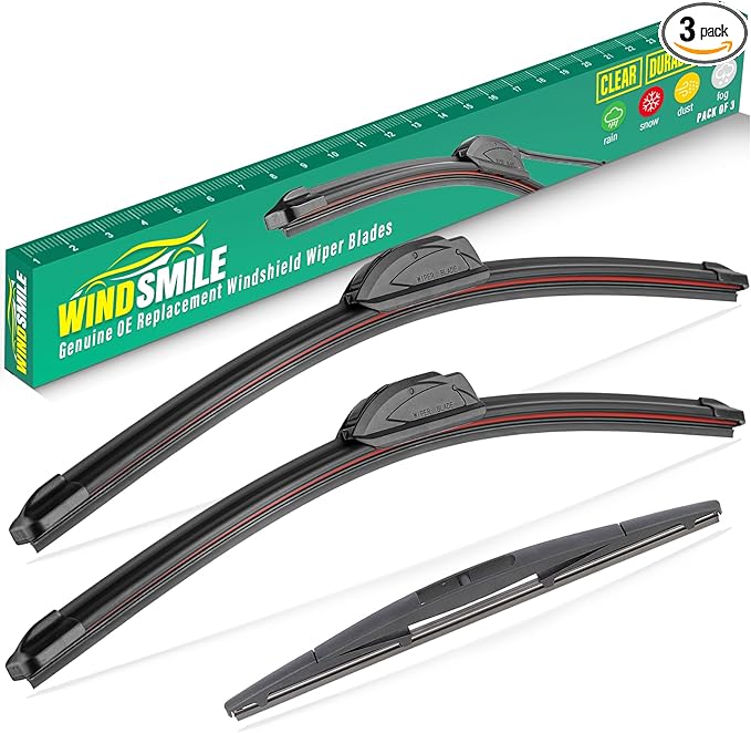 26" 22" 16" Windshield Wiper Blades Replacement for Honda Odyssey 2005-2023 2024 2025 Premium All Weather Front Rear Wipers Set - OEM Quality (Pack of 3)