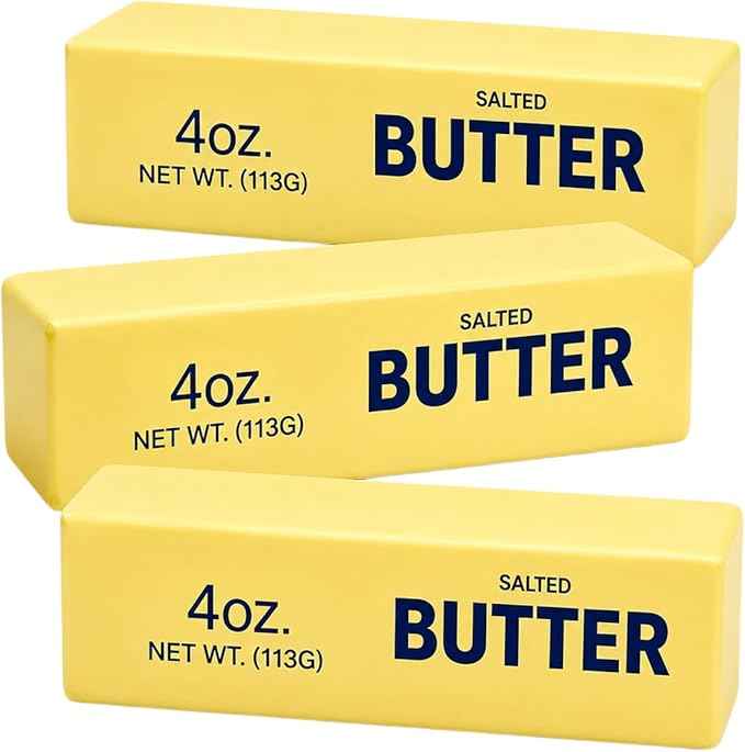 3PCS Butter Squishy Stress Toy,Soft Novelty Toy,Realistic Butter Stick Fidget, Slow Rising Soft Squeeze Toy for Adults Stress Relief & Anxiety Relief