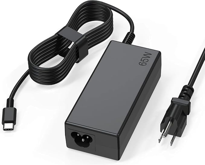 65W USB C Laptop Charger Compatible with Lenovo ThinkPad T480 T490 T580 X1 Carbon T14 T14s T16 E14 E16 Yoga C940 C930 720 910 920 7i Chromebook C330 S330,Type C Fast Charging Power Supply Adapter Cord