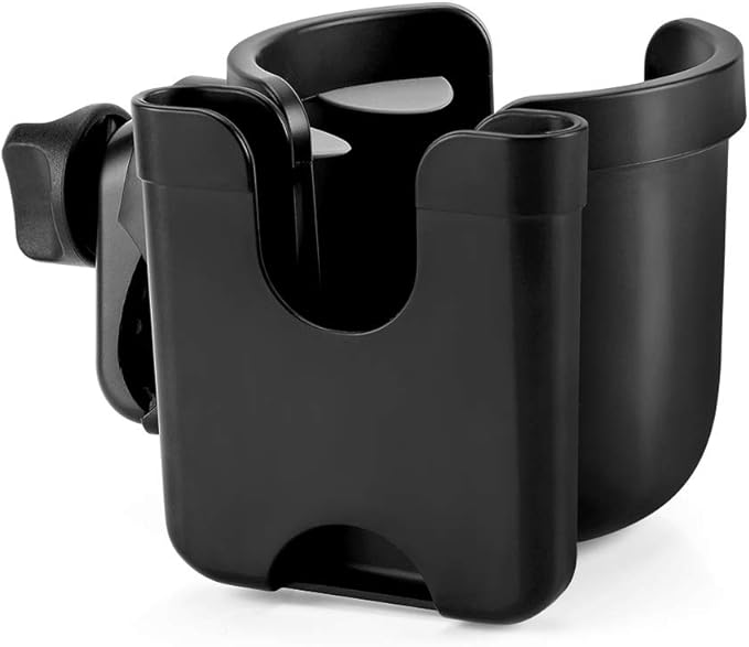 Accmor Stroller Cup Holder with Phone Holder, Bike Cup Holder, Universal Cup Holder for Uppababy Nuna Doona Strollers, 2-in-1 Cup Holder for Walker, Wheelchair, Scooter