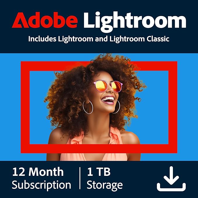 Adobe Lightroom 1TB | AI-assisted photo editor | 12-Month Subscription with auto-renewal |PC/Mac | Digital Download