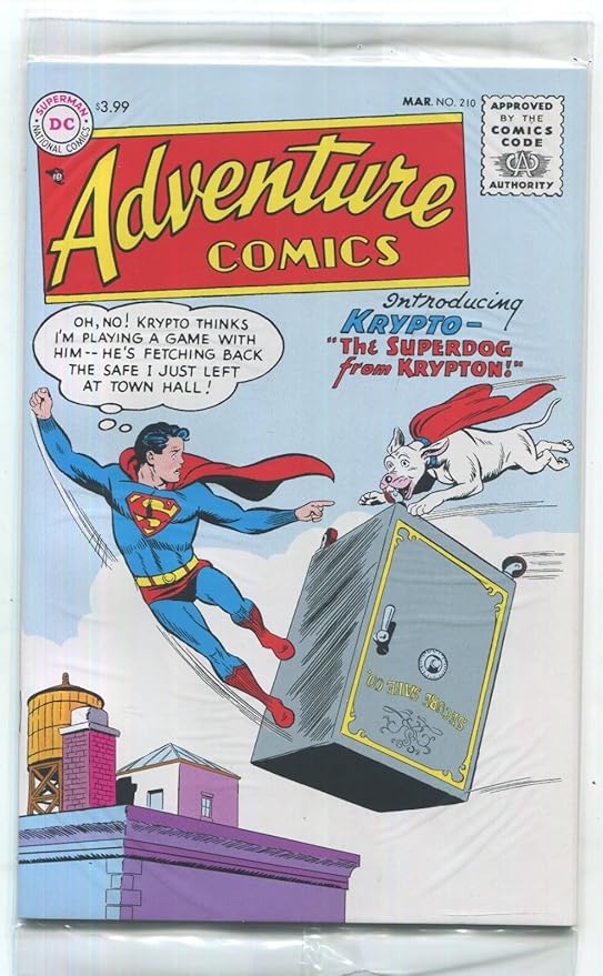 Adventure Comics #210A (in bag) VF/NM ; DC comic book | Sealed Krypto Superdog Facsimile Edition