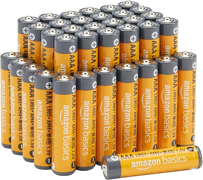 Amazon Basics AAA Long-Lasting Alkaline Batteries, 36-Count, 1.5 Volt, Reliable Performance, 10-Year Shelf Life, Emergency Storage