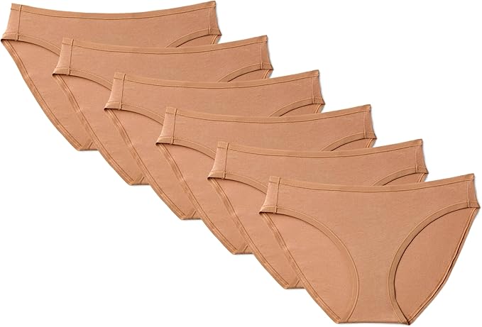 Amazon Essentials Women's Cotton Spandex Bikini Brief Underwear (Available in Plus Size)