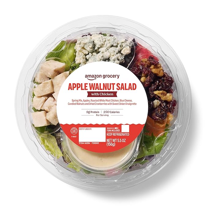 Amazon Grocery, Apple Walnut Salad with Chicken, 5.5 Oz (Previously Amazon Fresh Brand, Packaging May Vary)