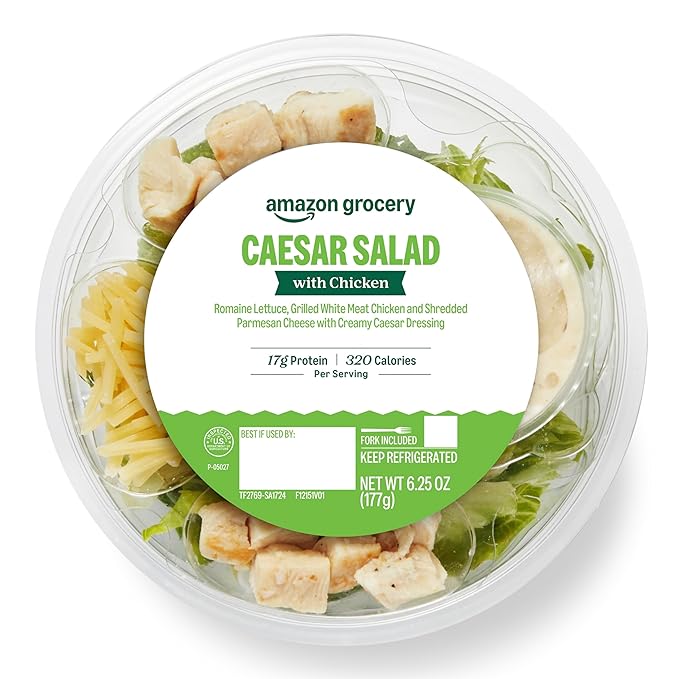 Amazon Grocery, Caesar Salad with Chicken, 6.25 Oz (Previously Amazon Fresh Brand, Packaging May Vary)