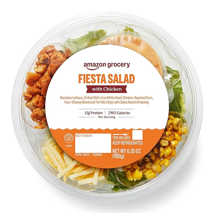 Amazon Grocery, Fiesta Salad with Chicken, 6.35 Oz (Previously Amazon Fresh Brand, Packaging May Vary)