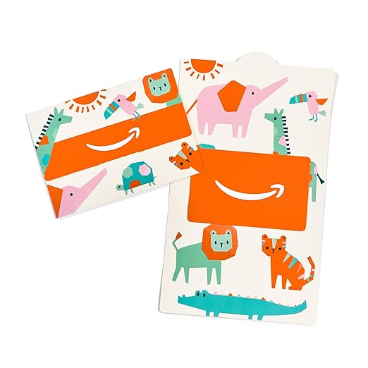 Amazon Physical Gift Card in Mini Envelope - Zoo Animals