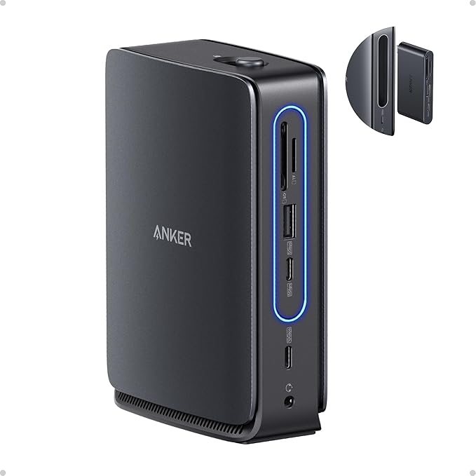 Anker Nano 13-in-1 Laptop Docking Station with Detachable 6-in-1 Hub, USB-C 3 Display Docking (2 HDMI+1 DP), 10 Gbps USB-C, 3 USB-A, Audio, SD/TF, Ethernet, 100W Max PD for Dell/Lenovo/HP Home Office
