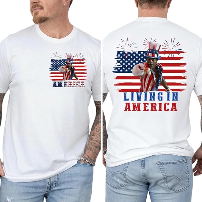 Apoll.o Creed Living in America Shirt, Apoll.o Creed Fourth of July Shirt, USA Fighter Tee