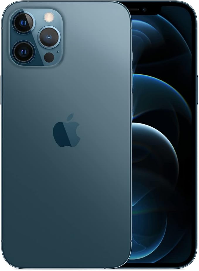 Apple iPhone 12 Pro, 128GB, Pacific Blue - Unlocked (Renewed)