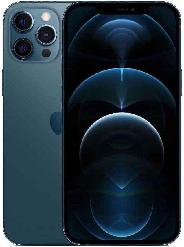 Apple iPhone 12 Pro Max, 128GB, Pacific Blue - Fully Unlocked (Renewed)
