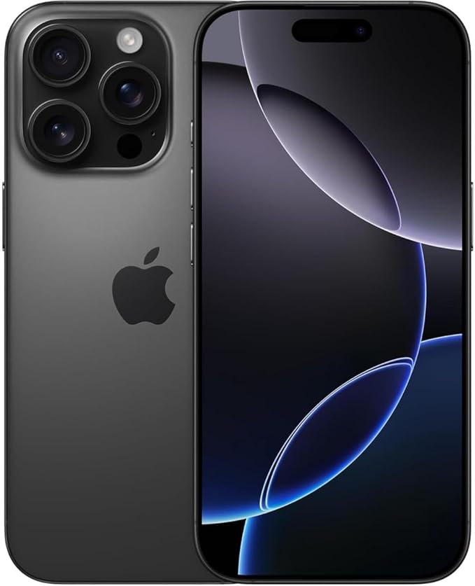 Apple iPhone 16 Pro, 256GB, Black Titanium - Unlocked (Renewed)