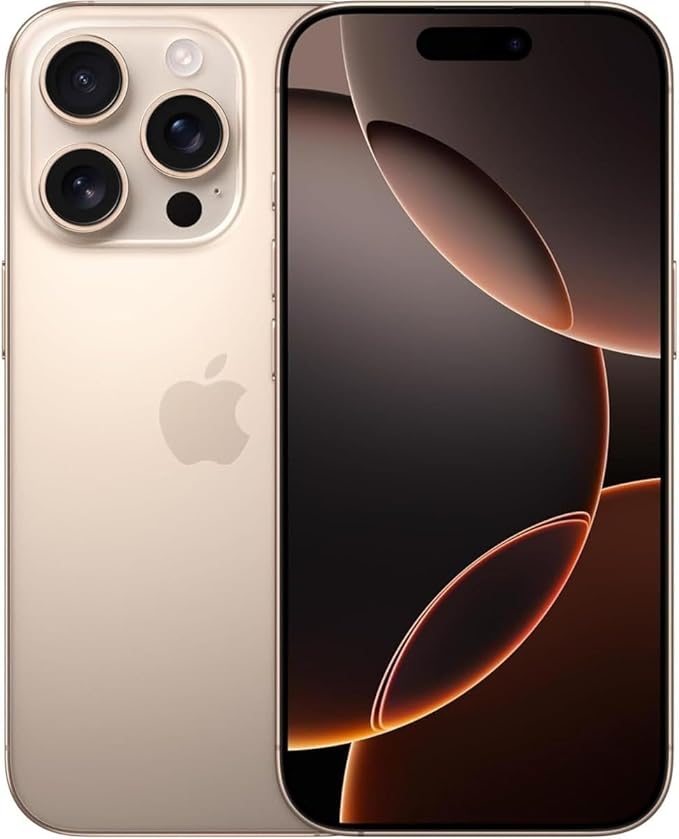 Apple iPhone 16 Pro, 256GB, Desert Titanium - Unlocked (Renewed)