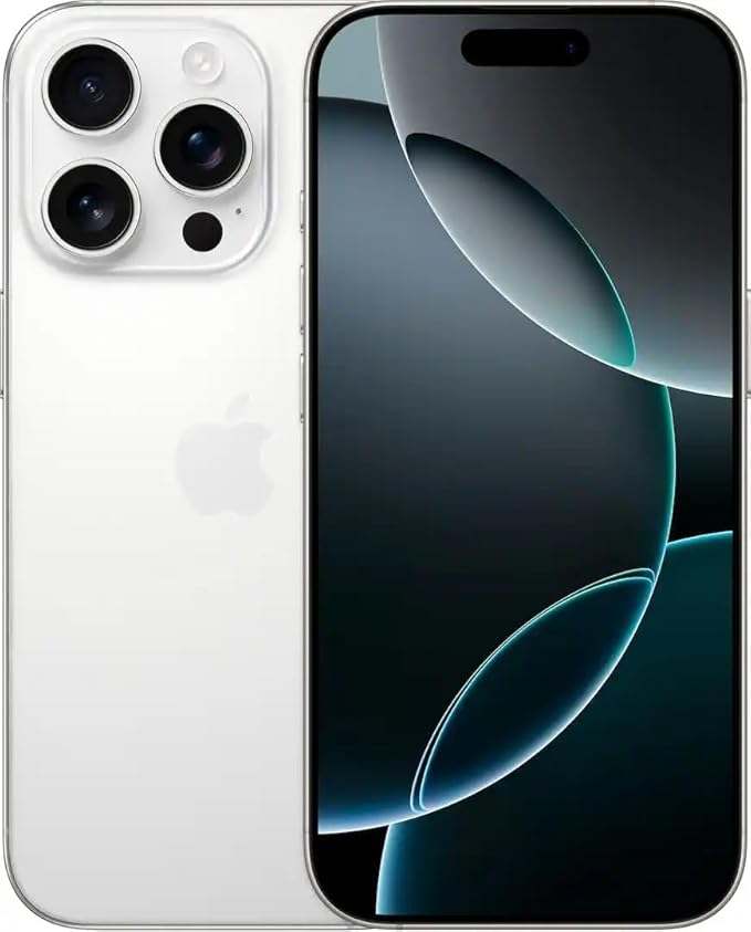 Apple iPhone 16 Pro, US Version, 256GB, White Titanium - Unlocked (Renewed Premium)