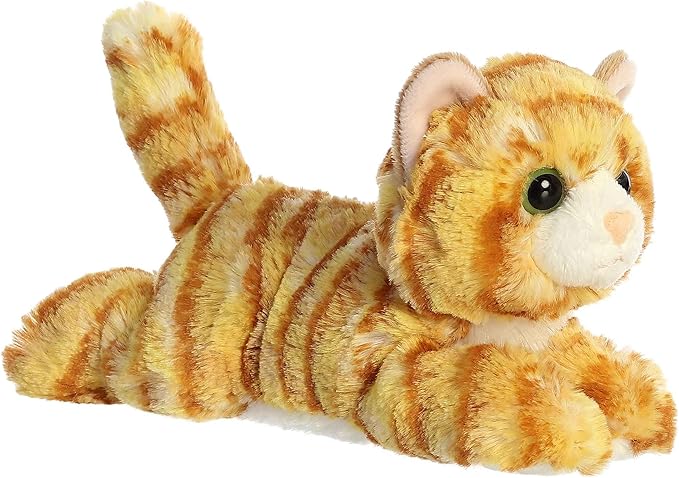 Aurora® Adorable Mini Flopsie™ Ginger Cat™ Stuffed Animal - Mini Companions Ready for Playful Adventures - for Kids All Ages, Toddlers, Adults, and Families - Orange 8 Inches
