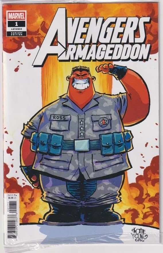 Avengers: Armageddon #1F (with card) VF/NM ; Marvel comic book | 803 With Magic Card Skottie Young